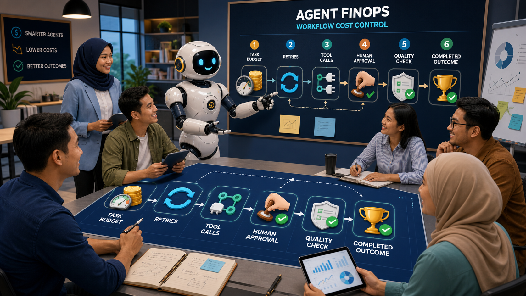 Business professionals learning to measure and control AI agent workflow costs