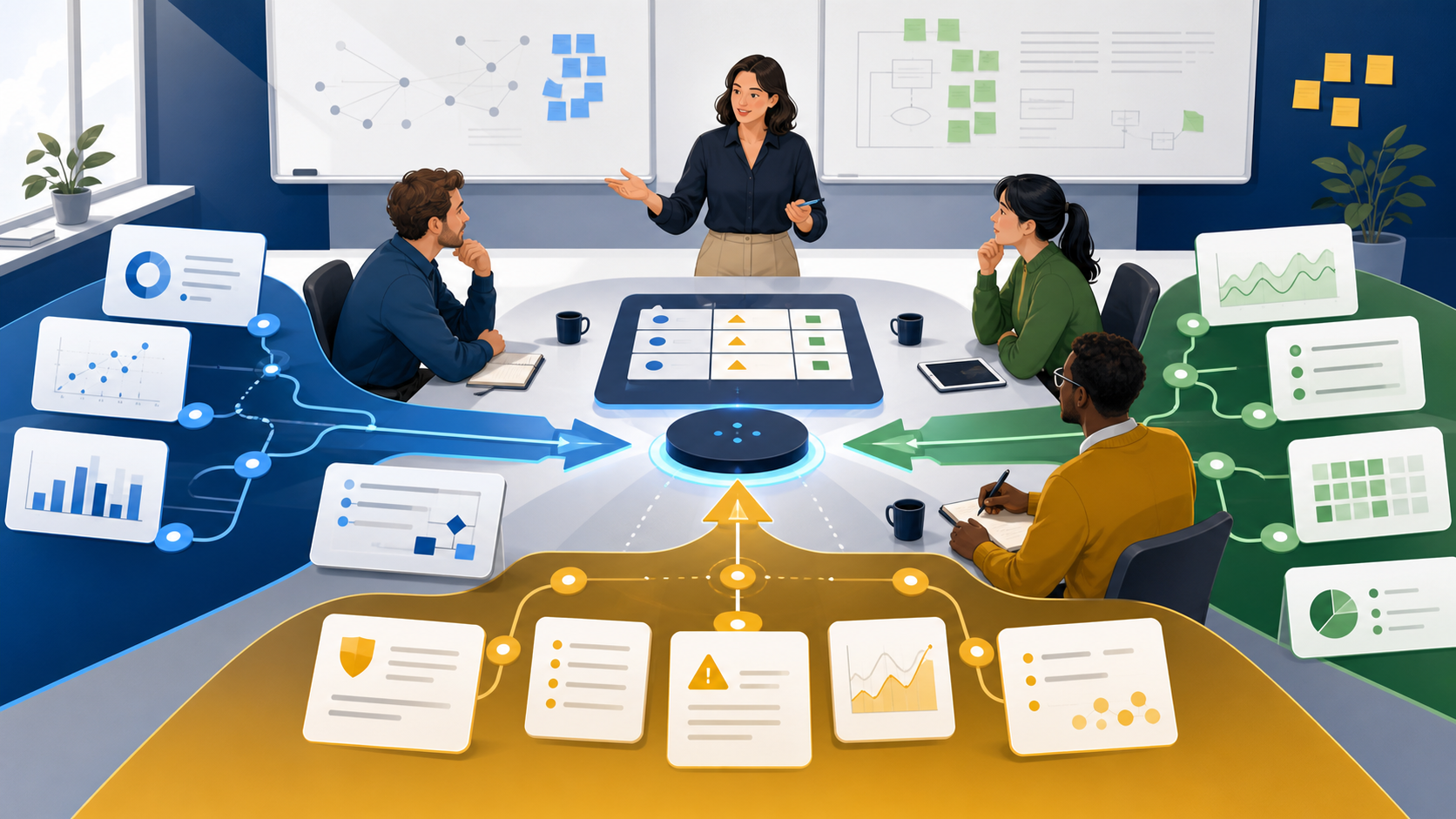 Business professional learning to design independent evidence lanes and constructive dissent for AI agent teams