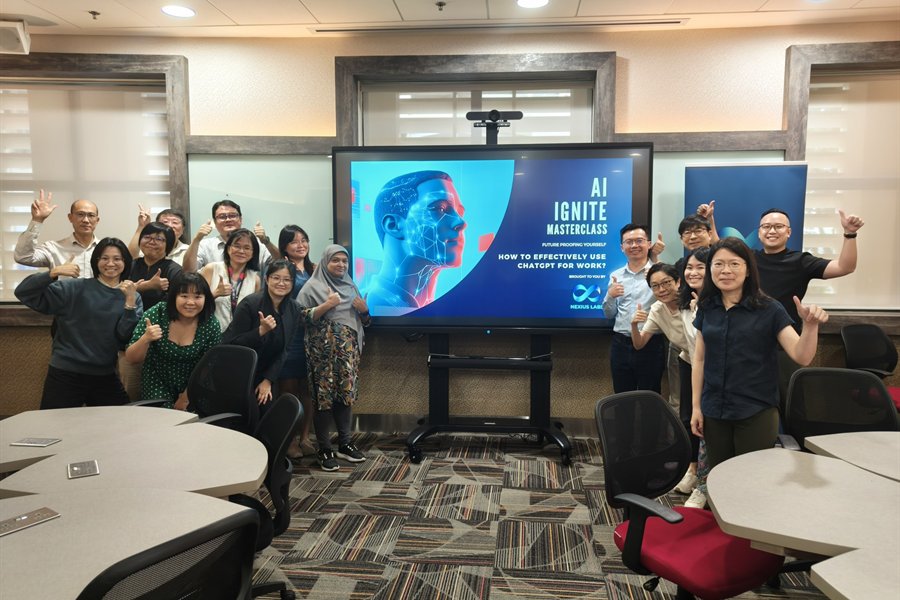 Participants posing after an AI Ignite masterclass